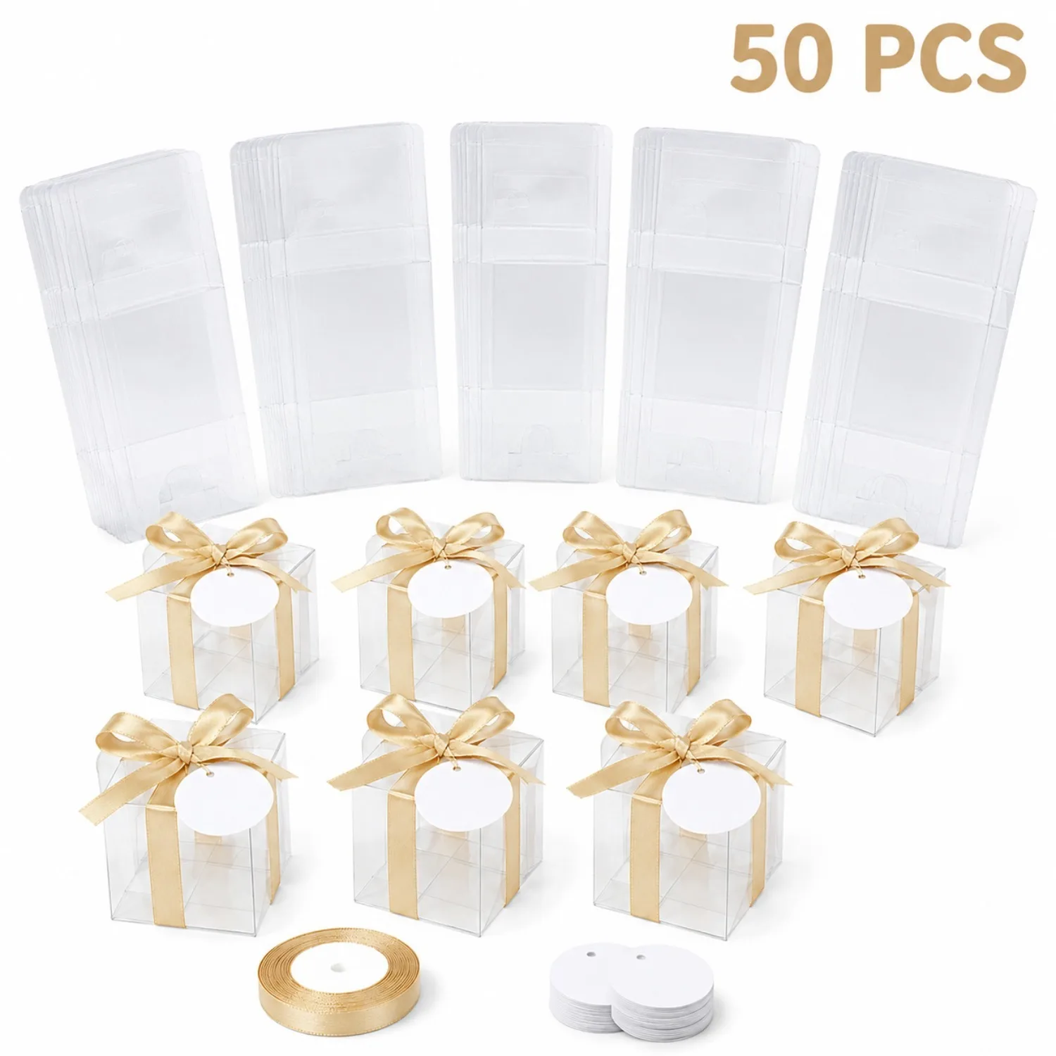 Event Party Box - Caixas de presente transparentes, tamanho 20/50,