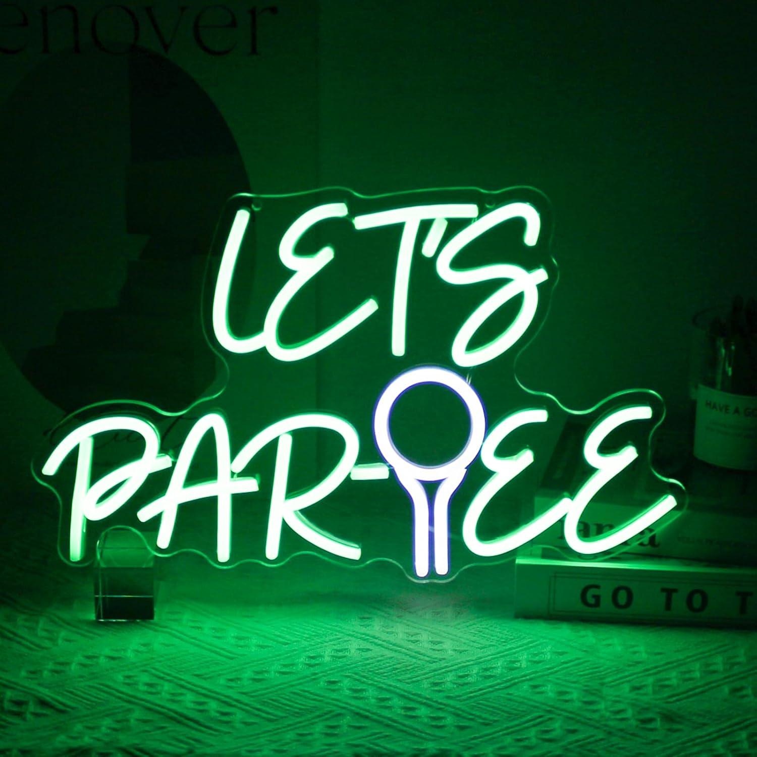 Let's Par Tee Letreiro Neon Bo - Neon Sign Party avaliação e preço