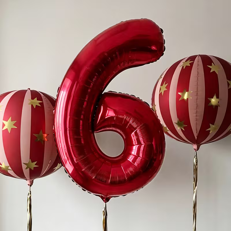 3 balões de número vermelhos p - Balloon Pump Hand avaliação e preço