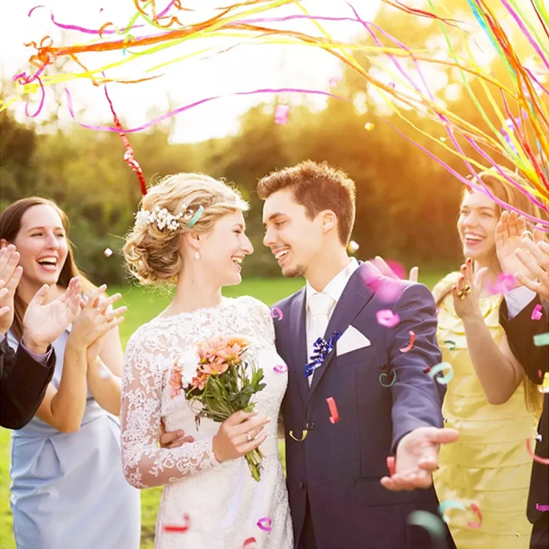 10 pacotes de streamers branco - Confetti Cannon Tube avaliação e preço